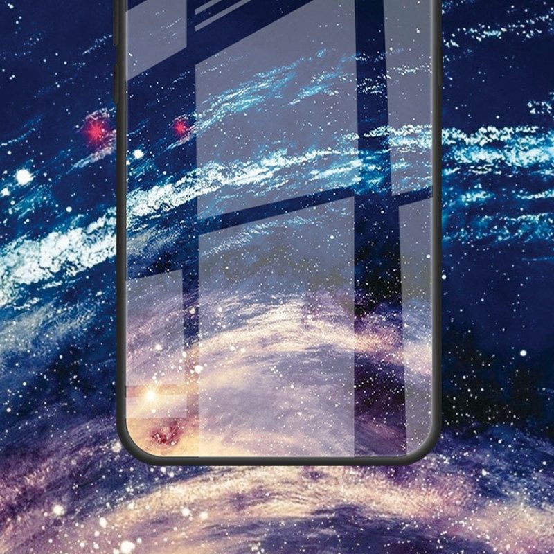 Hoesje voor Samsung Galaxy S23 Ultra 5G Moon Man Gehard Glas