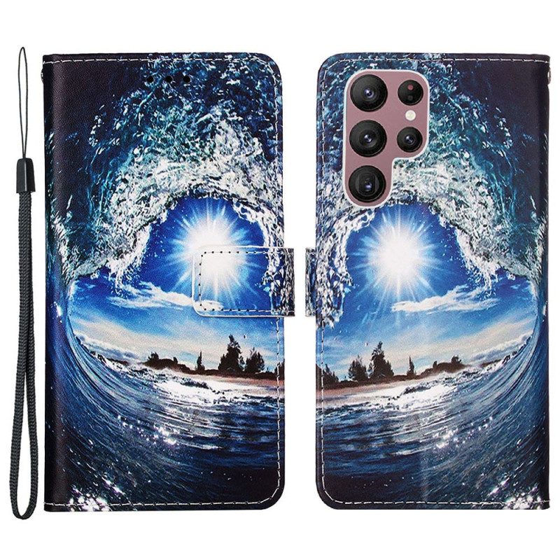 Leren Hoesje voor Samsung Galaxy S23 Ultra 5G Houdt Van De Golf