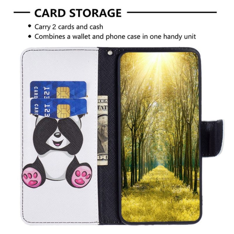 Leren Hoesje voor Samsung Galaxy S23 Ultra 5G Panda