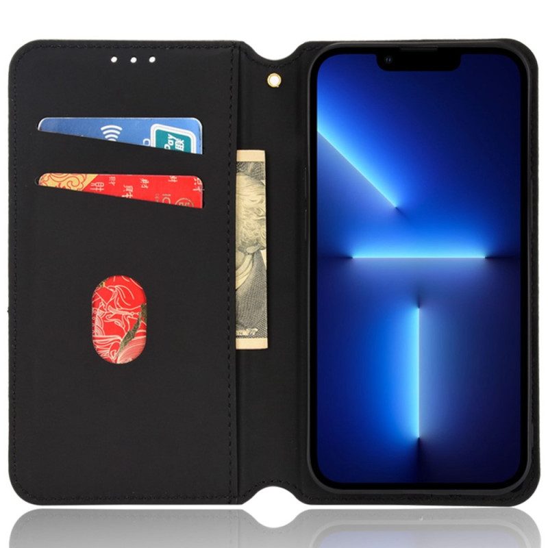 Bescherming Hoesje voor iPhone 14 Pro Max Folio-hoesje 3d Textuur