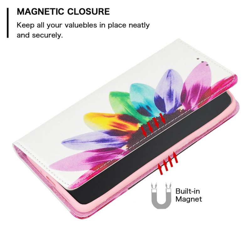 Bescherming Hoesje voor iPhone 14 Pro Max Folio-hoesje Aquarel Bloem