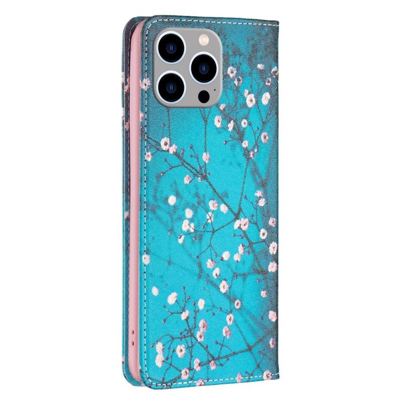 Bescherming Hoesje voor iPhone 14 Pro Max Folio-hoesje Floraliën