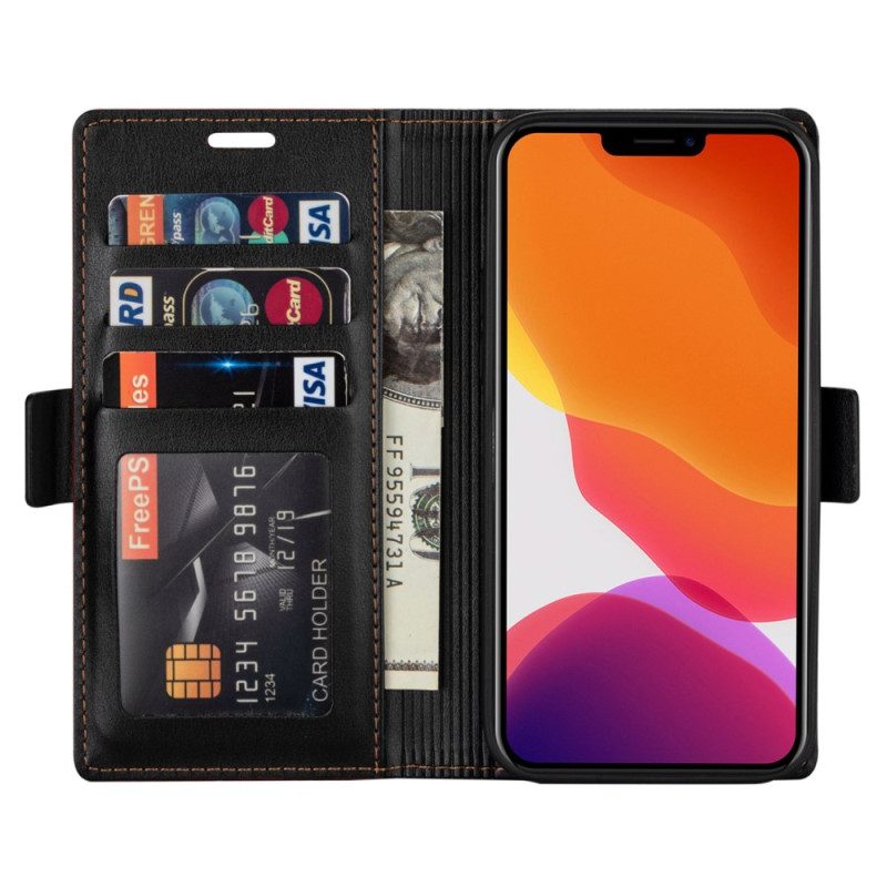 Flip Case voor iPhone 14 Pro Max Ln.bekus Ledereffect