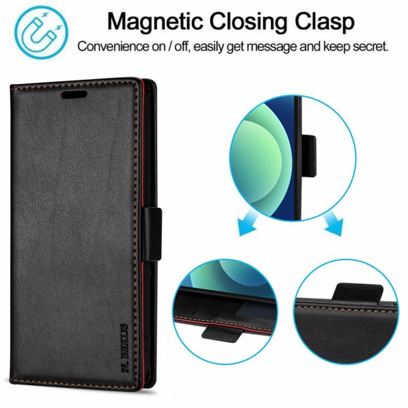 Flip Case voor iPhone 14 Pro Max Ln.bekus Ledereffect