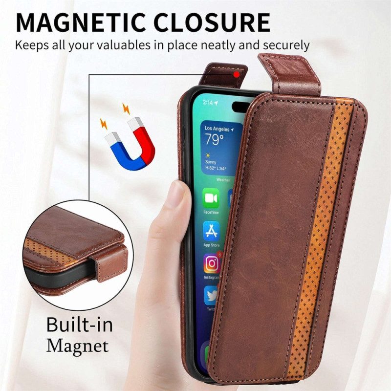 Folio-hoesje voor iPhone 14 Pro Max Flip Case Caseneo Verticale Klep