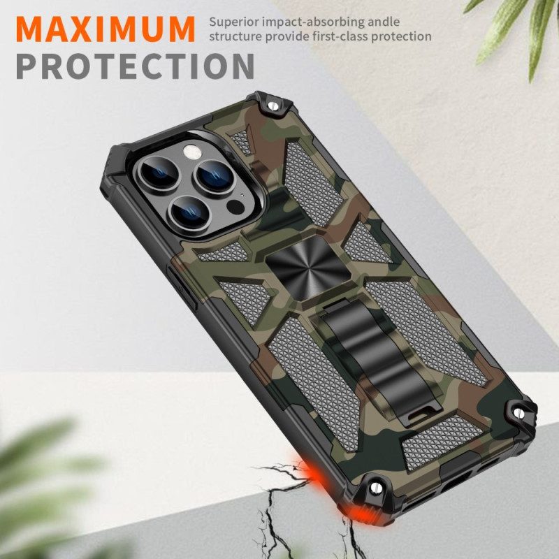 Hoesje voor iPhone 14 Pro Max Camouflage Verwijderbare Ondersteuning