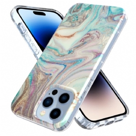 Hoesje voor iPhone 14 Pro Max Enkel Marmer