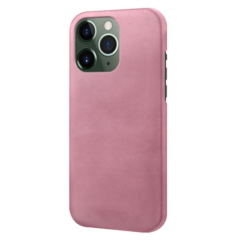 Hoesje voor iPhone 14 Pro Max Leer-effect