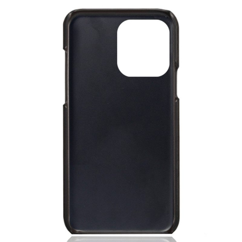 Hoesje voor iPhone 14 Pro Max Leer-effect