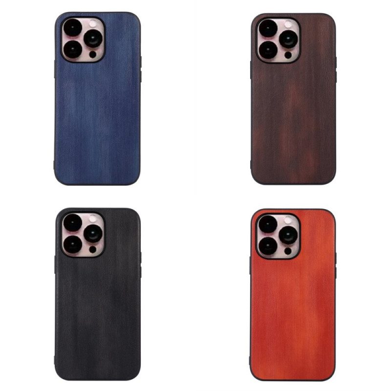 Hoesje voor iPhone 14 Pro Max Leer Textuur