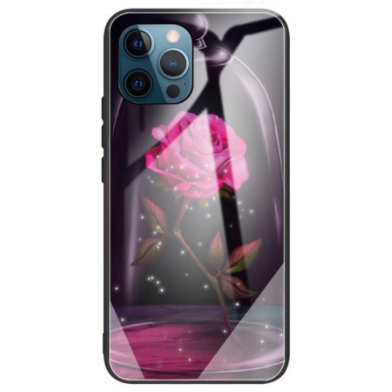 Hoesje voor iPhone 14 Pro Max Roze Gehard Glas