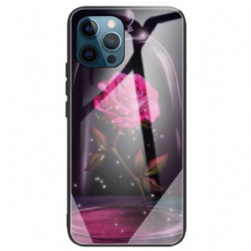 Hoesje voor iPhone 14 Pro Max Roze Gehard Glas