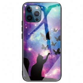 Hoesje voor iPhone 14 Pro Max Star Cat Gehard Glas