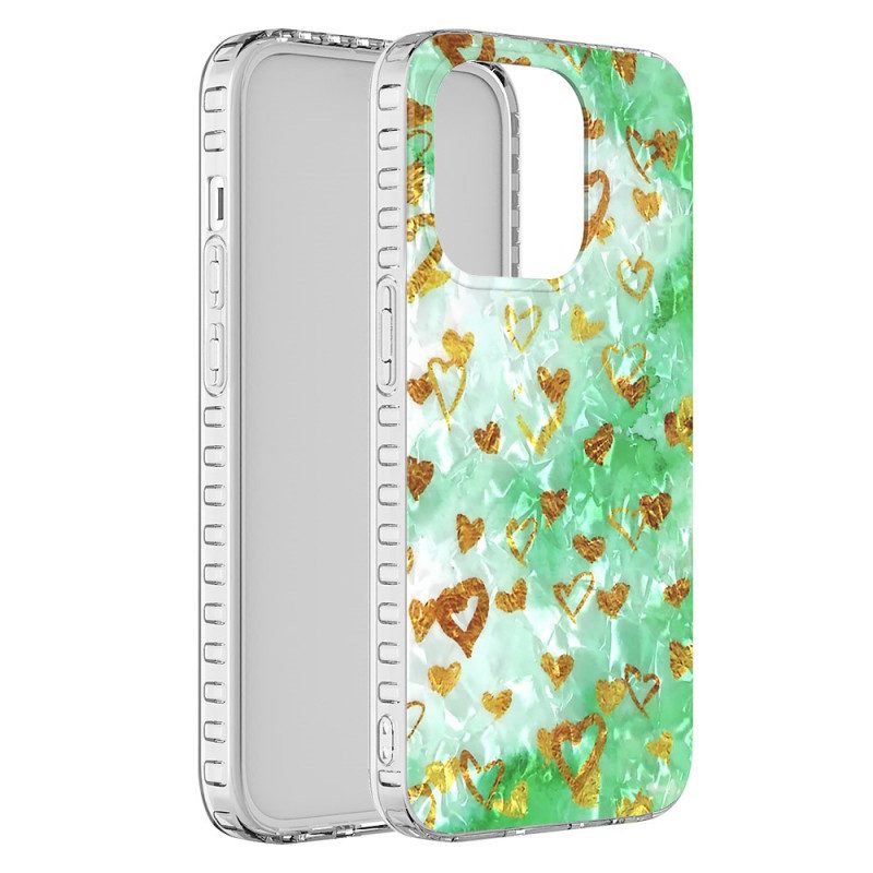 Hoesje voor iPhone 14 Pro Max Stijlvolle Harten