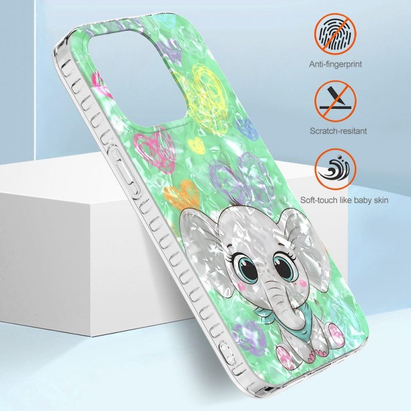 Hoesje voor iPhone 14 Pro Max Stijlvolle Olifant