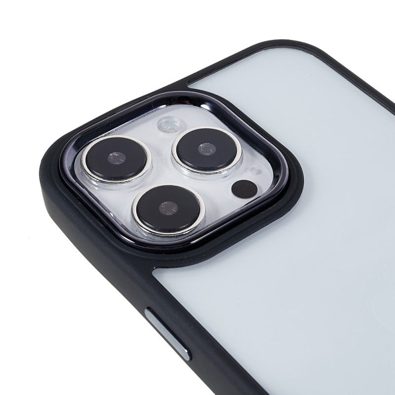 Hoesje voor iPhone 14 Pro Max Transparant Gekleurde Randen