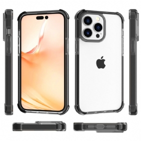 Hoesje voor iPhone 14 Pro Max Transparant Gekleurde Randen