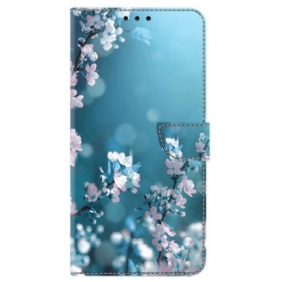 Folio-hoesje voor iPhone 15 Pro Pruimenbloesems