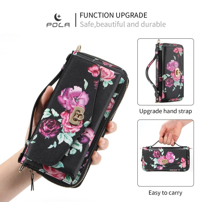 Hoesje Flip Case voor iPhone 15 Pro Compleet Accessoire Met Afneembare Schaal