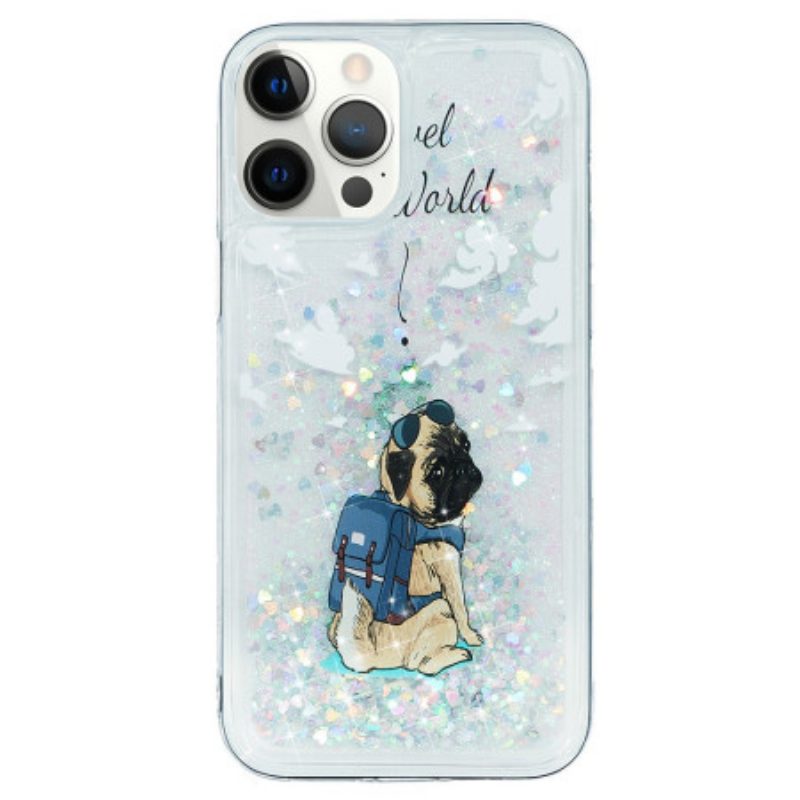 Hoesje voor iPhone 15 Pro Glitterhond