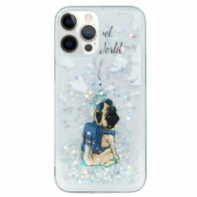 Hoesje voor iPhone 15 Pro Glitterhond