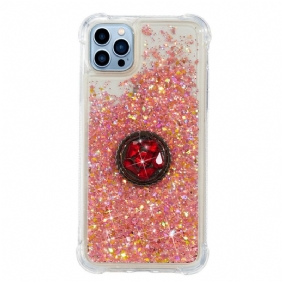 Hoesje voor iPhone 15 Pro Pailletten Met Steunring