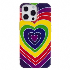 Hoesje voor iPhone 15 Pro Psychedelisch Hart