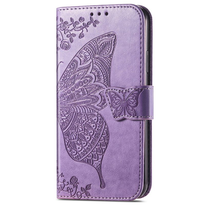 Leren Hoesje voor iPhone 15 Pro Barokvlinder