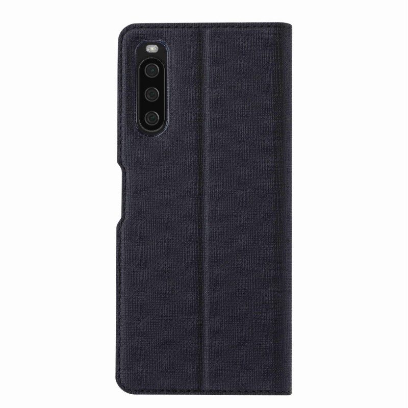 Bescherming Hoesje voor Sony Xperia 10 IV Folio-hoesje Vili-stoffentextuur