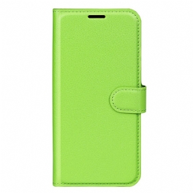 Flip Case voor Sony Xperia 10 IV Klassiek Lychee Kunstleer