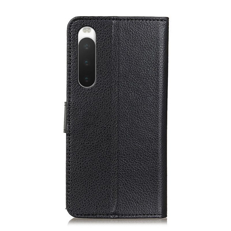 Flip Case voor Sony Xperia 10 IV Traditioneel Kunstleer