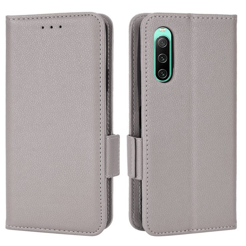 Folio-hoesje voor Sony Xperia 10 IV Finesse Dubbele Sluiting