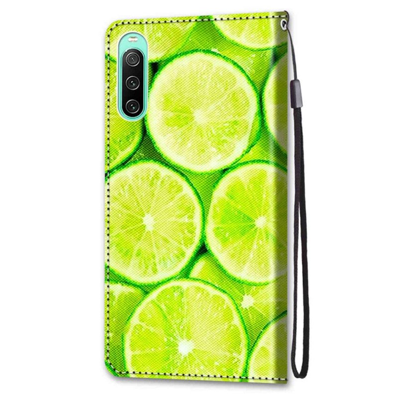 Folio-hoesje voor Sony Xperia 10 IV Limoenen