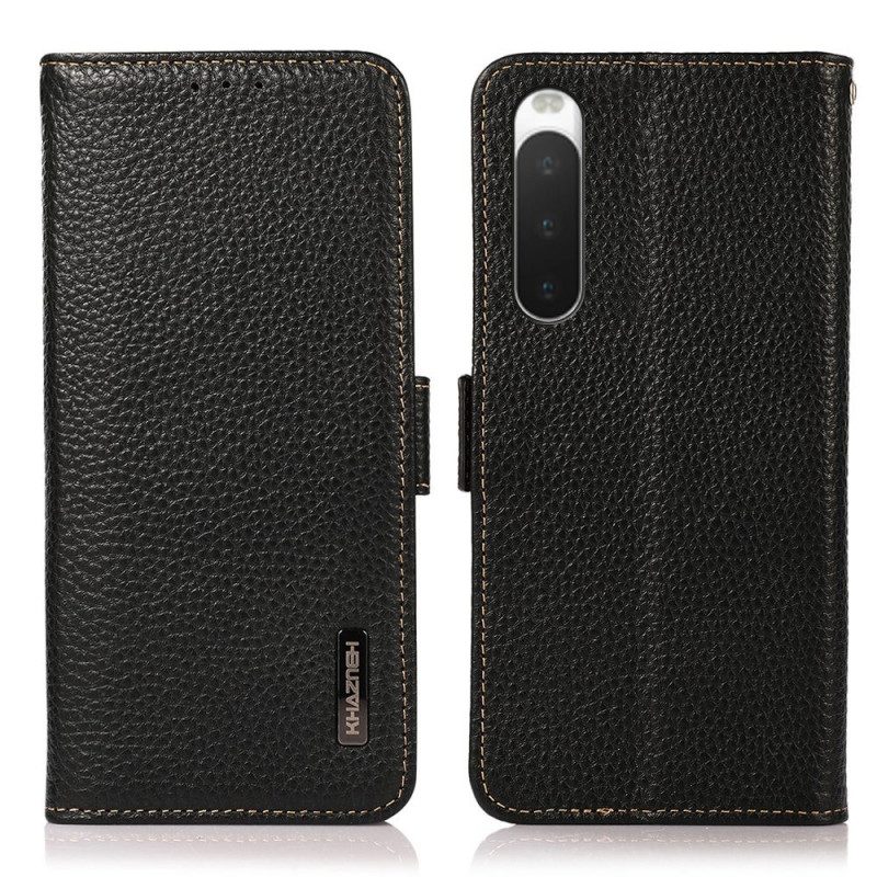 Folio-hoesje voor Sony Xperia 10 IV Lychee Leer Khazneh Rfid