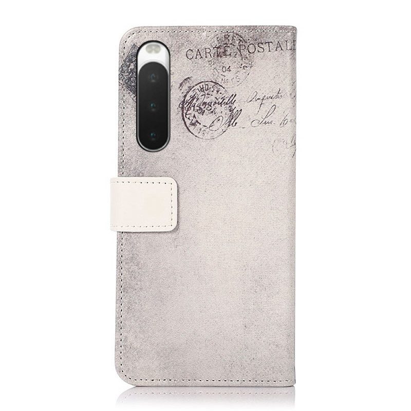 Folio-hoesje voor Sony Xperia 10 IV Reiziger Kat