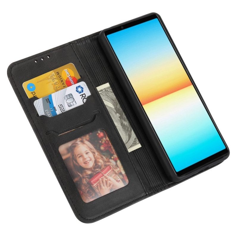 Leren Hoesje voor Sony Xperia 10 IV Kleine Kitten