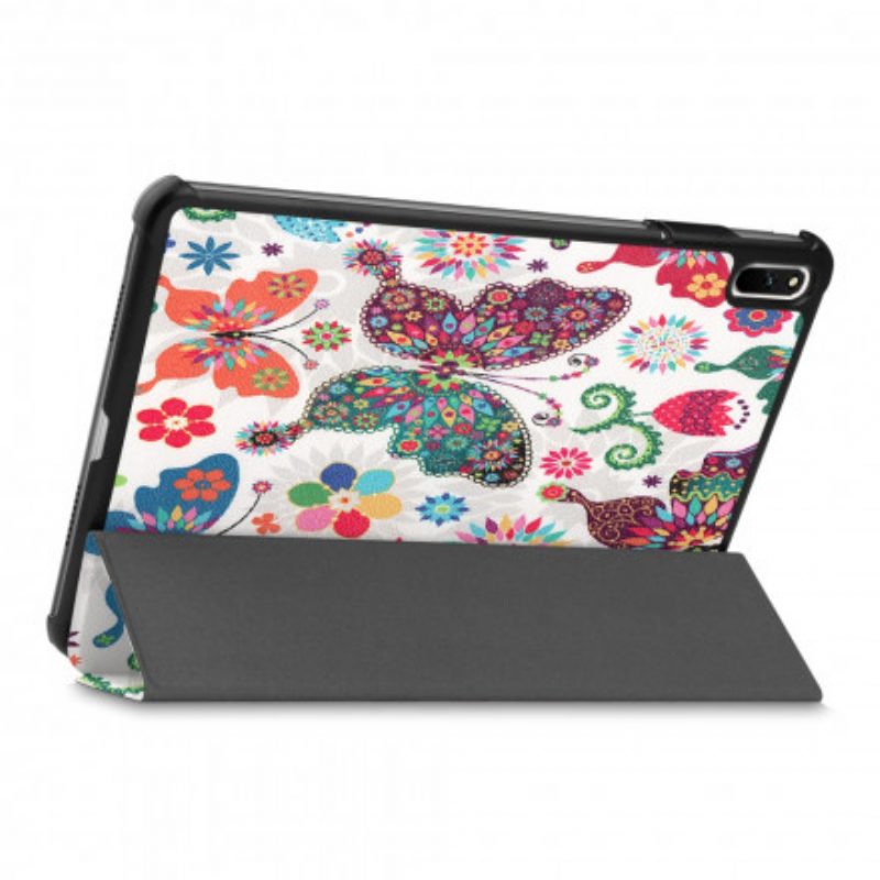 Bescherming Hoesje voor Huawei MatePad 11 (2021) Retro Vlinders En Bloemen