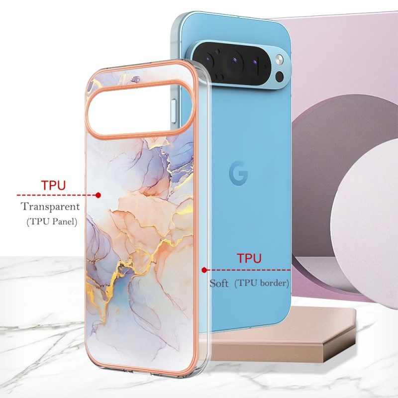 Case Hoesje Google Pixel 9 Pro Telefoonhoesje Gekleurd Marmer