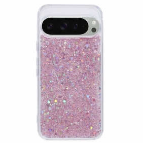 Case Hoesje Google Pixel 9 Pro Telefoonhoesje Glitter-ontwerp