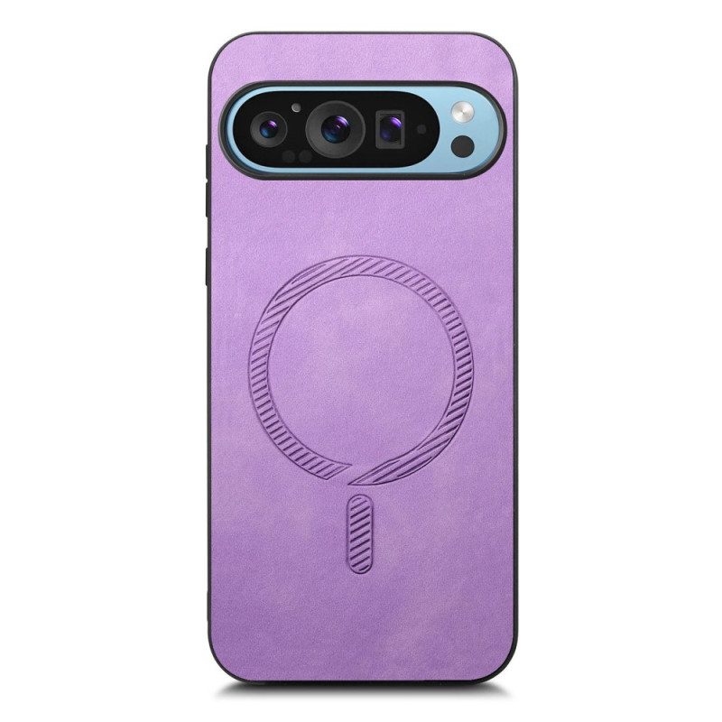 Case Hoesje Google Pixel 9 Pro Telefoonhoesje Ledereffect Compatibel Met Magsafe