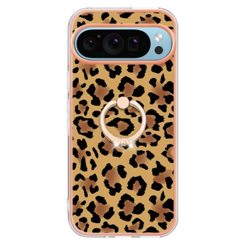 Hoesje Google Pixel 9 Pro Ringhouder Met Luipaardprint