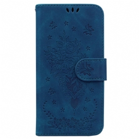 Leren Hoesje Google Pixel 9 Pro Bloemensuède-effect