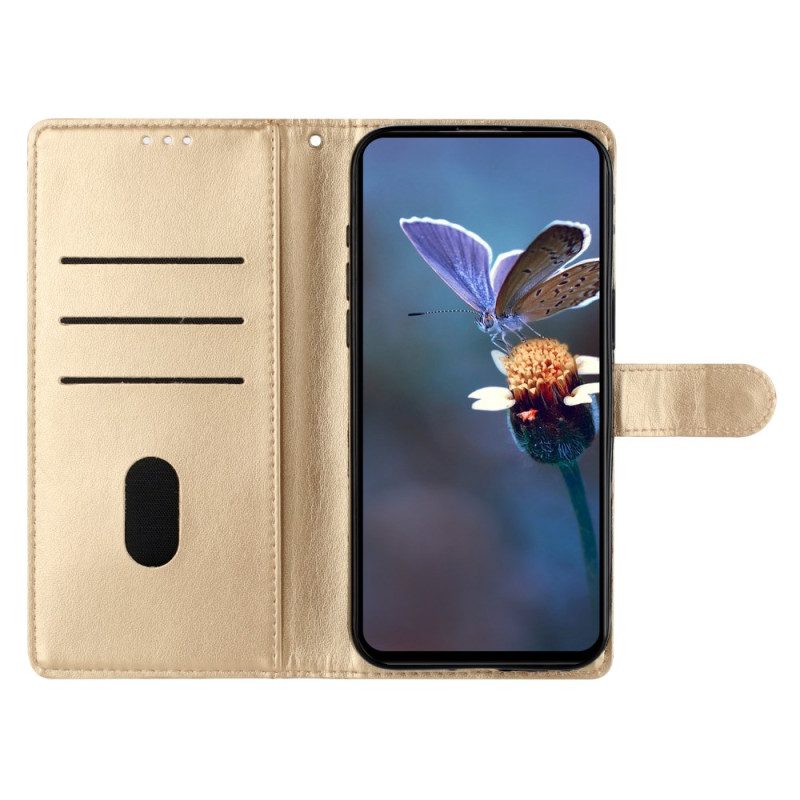 Leren Hoesje Google Pixel 9 Pro Patroon Met Vlinders En Bloemen Bescherming Hoesje