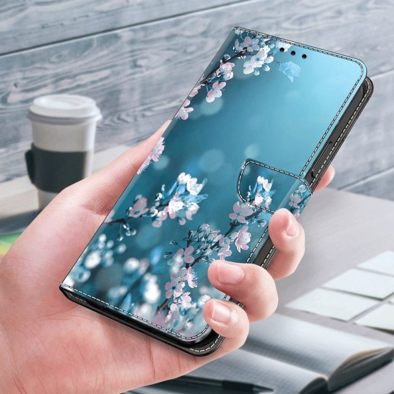 Leren Hoesje Google Pixel 9 Pro Pruimenbloesems Bescherming Hoesje