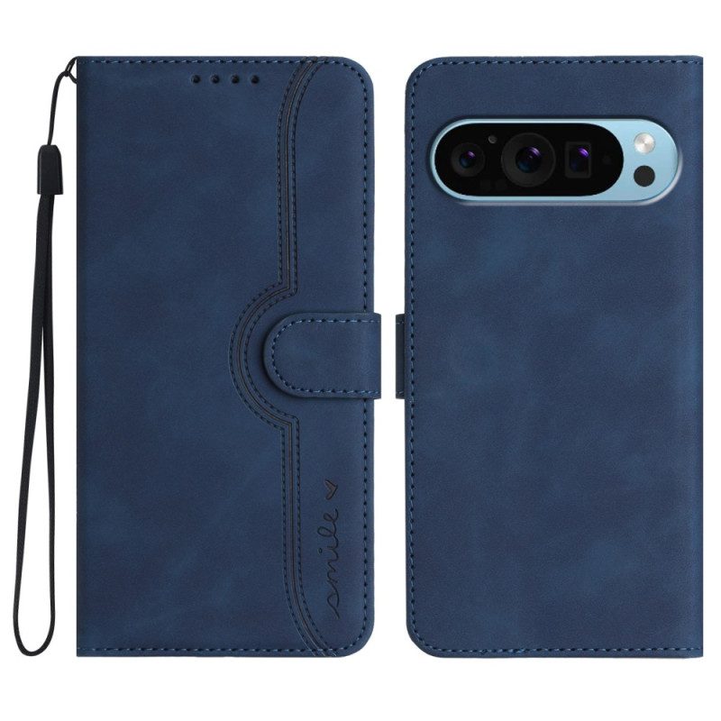 Leren Hoesje Voor Google Pixel 9 Pro Glimlach