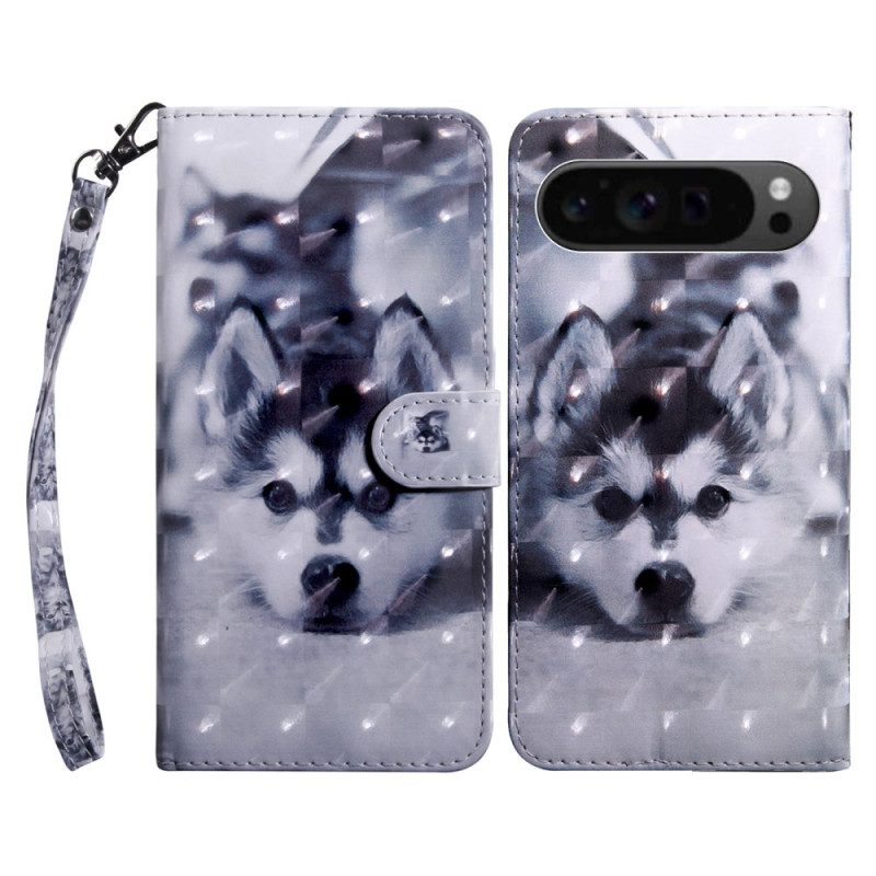 Leren Hoesje Voor Google Pixel 9 Pro Husky Met Riem