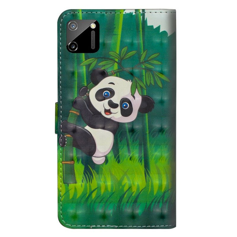 Folio-hoesje voor Realme C11 Panda En Bamboe