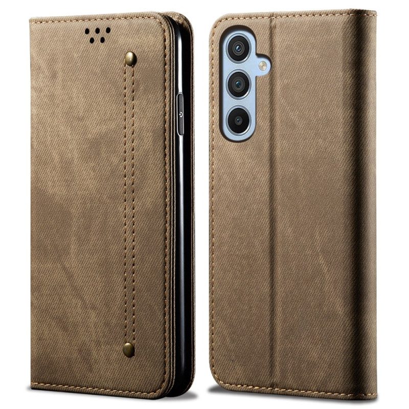 Folio-hoesje Samsung Galaxy M55 5g Jeansstof