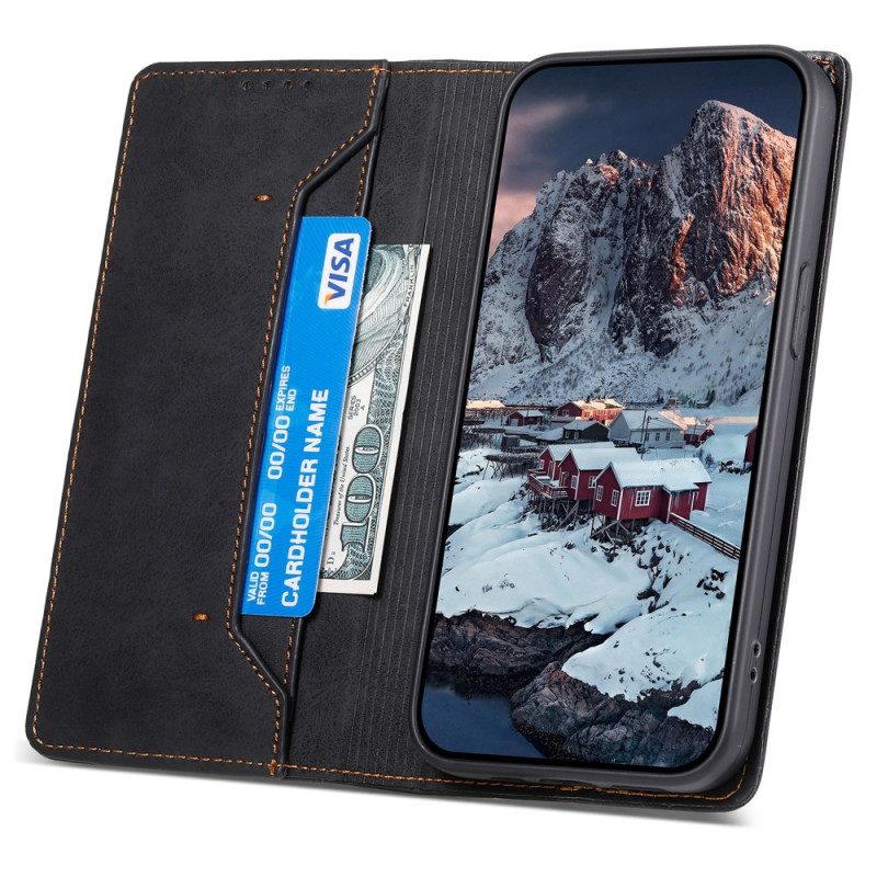 Folio-hoesje Samsung Galaxy M55 5g Telefoonhoesje Rfid-blokkering En Magnetische Sluiting