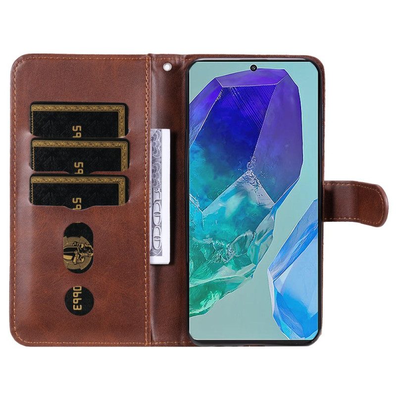 Leren Hoesje Voor Samsung Galaxy M55 5g Portemonnee